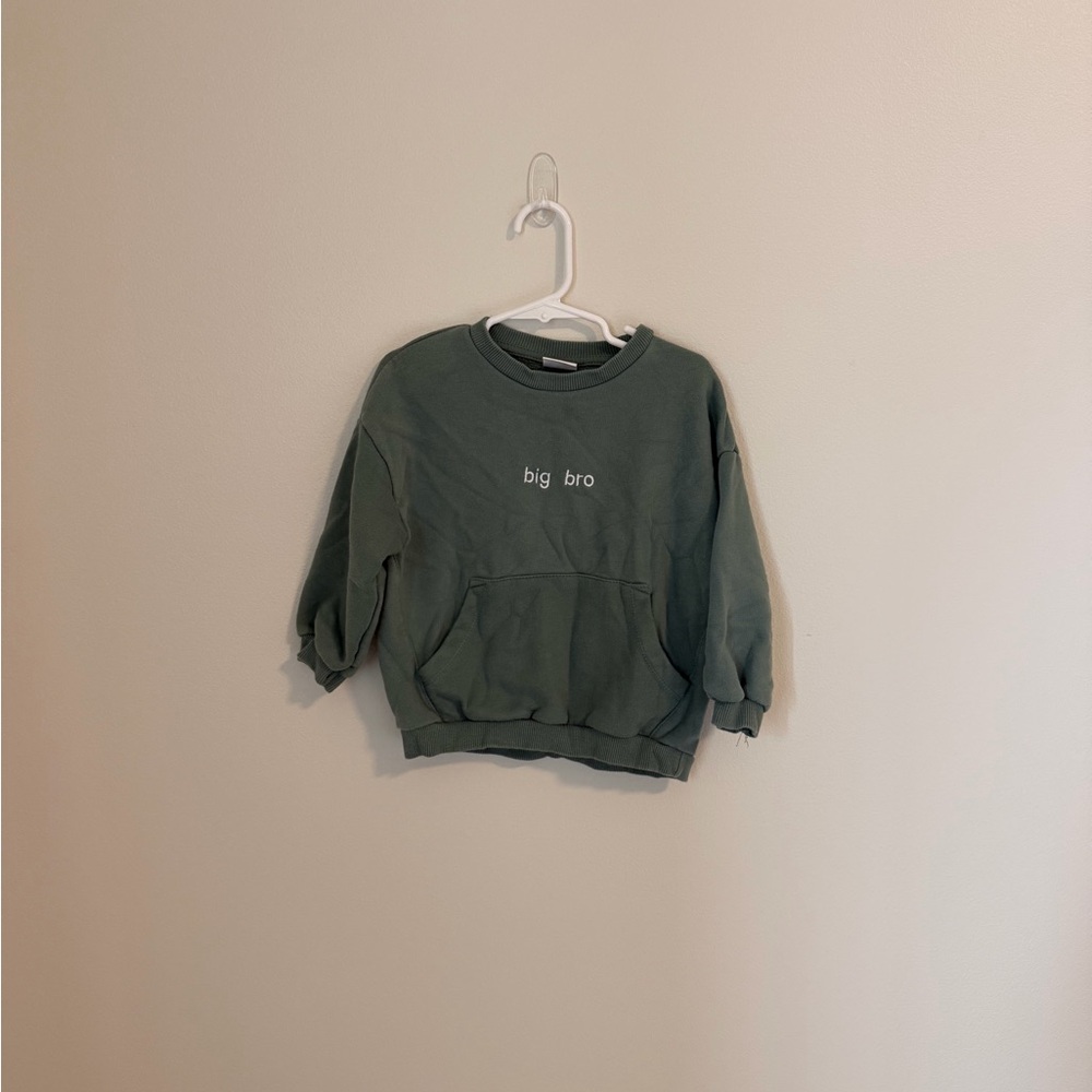 Custom Zara Green 'Big Bro' Kids Sweatshirt